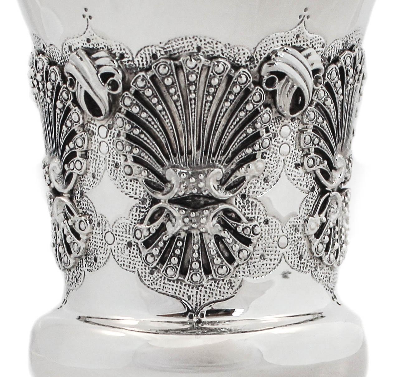 Sterling Silver Goblet / Kiddush Cup In Excellent Condition In Brooklyn, NY