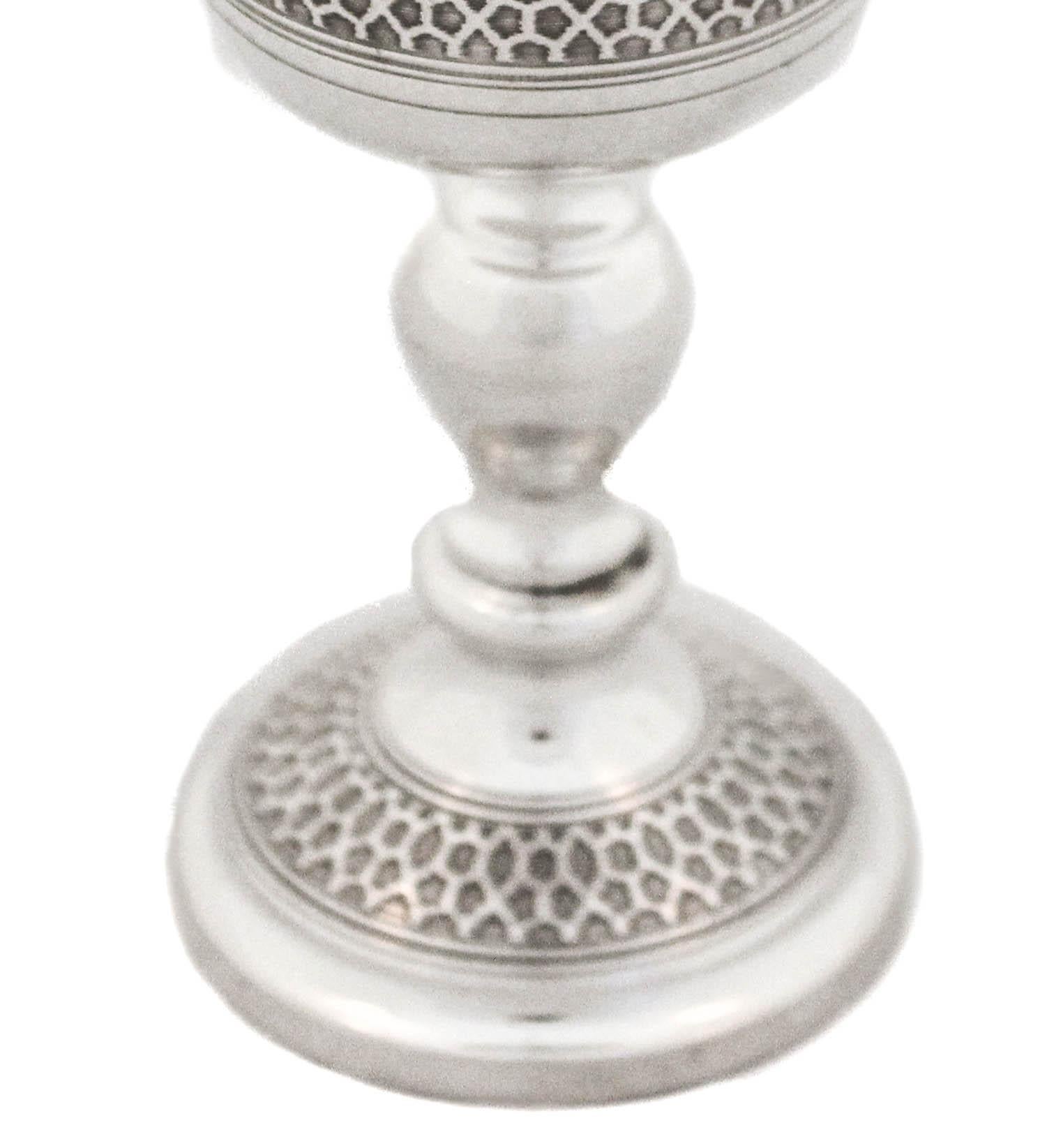 Late 20th Century Sterling Silver Goblet / Kiddush Cup For Sale