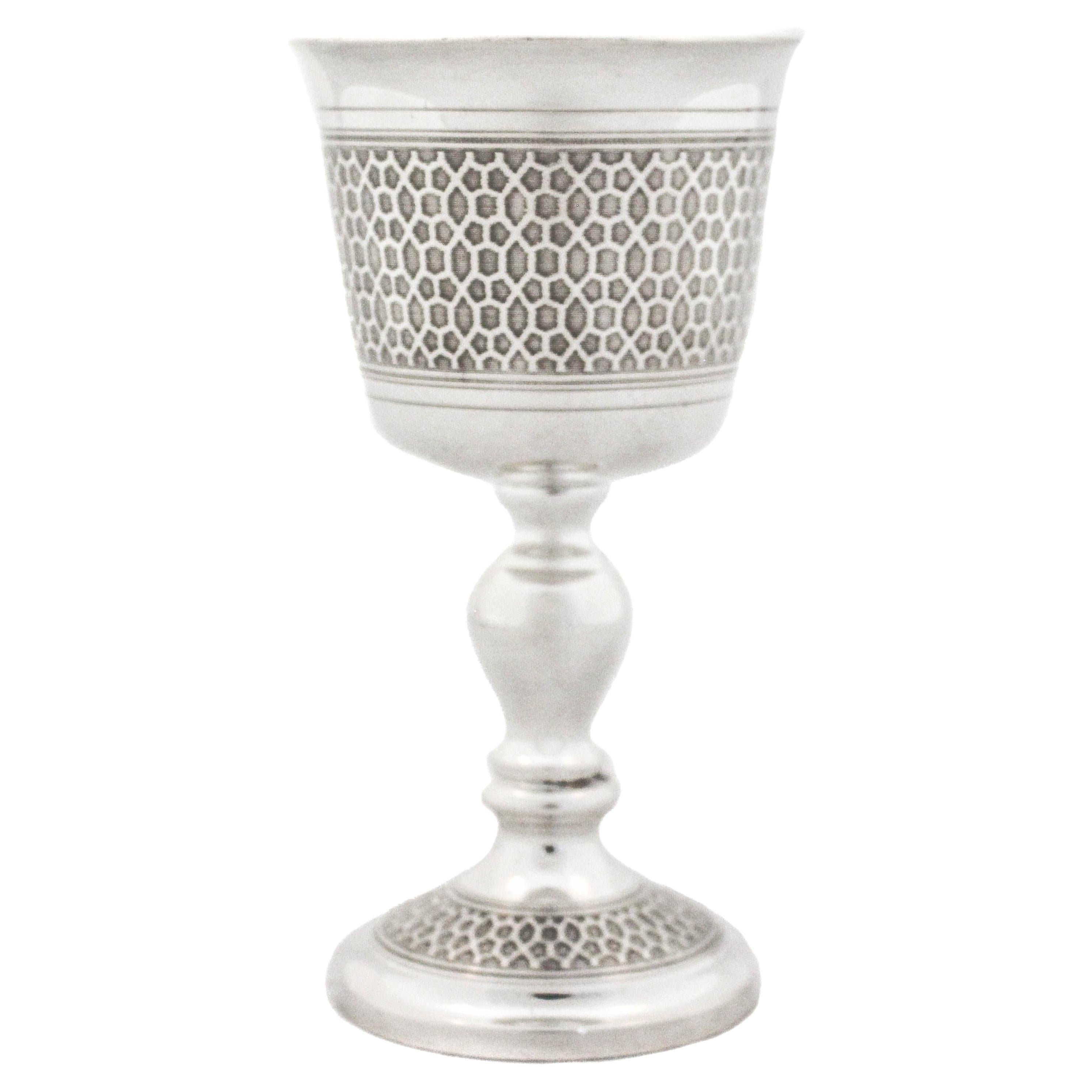 Sterling Silver Goblet / Kiddush Cup For Sale