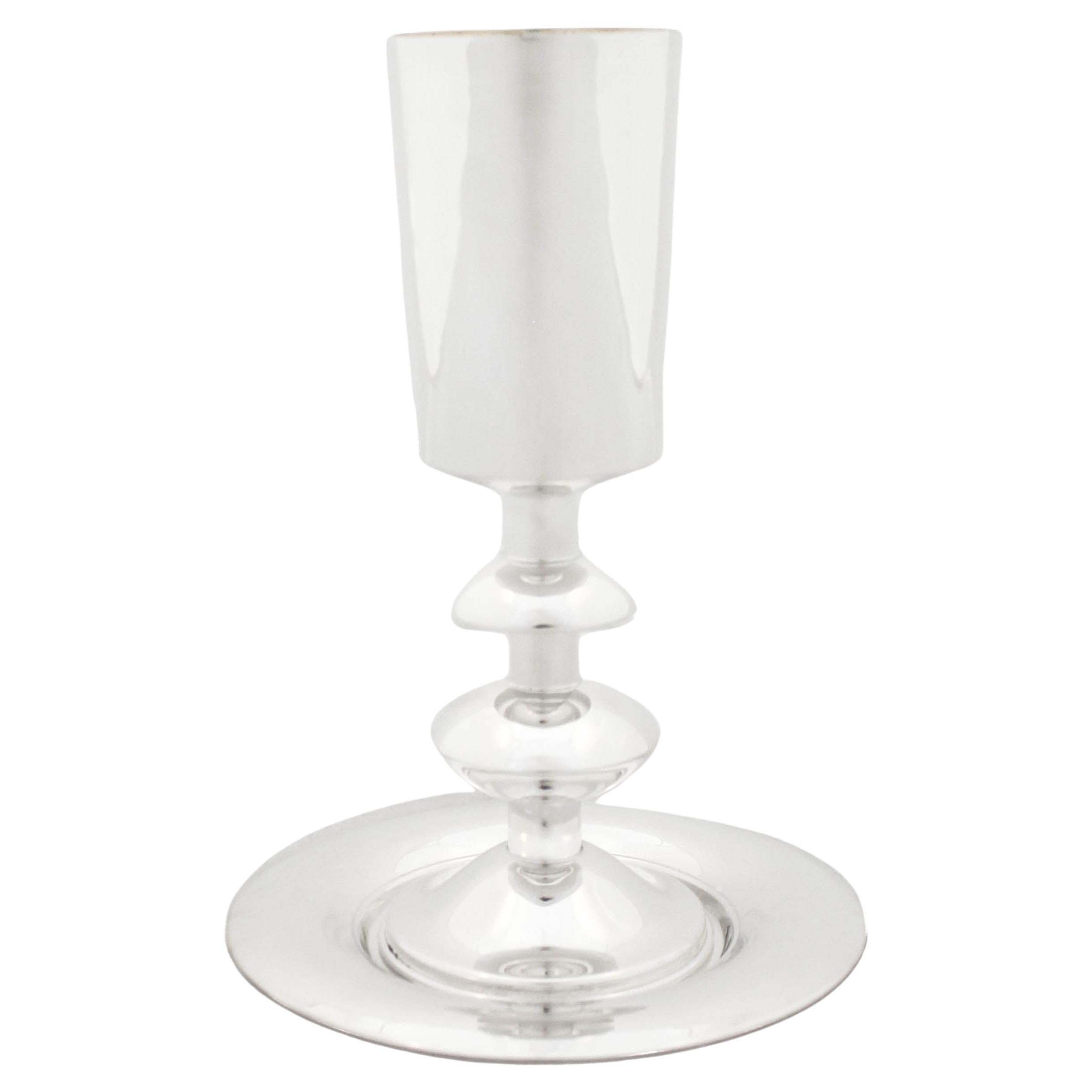 Sterling Silver Goblet & Plate For Sale