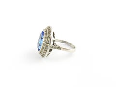 Sterling Silver/Gold Filled Blue Stone and Crystal Ring