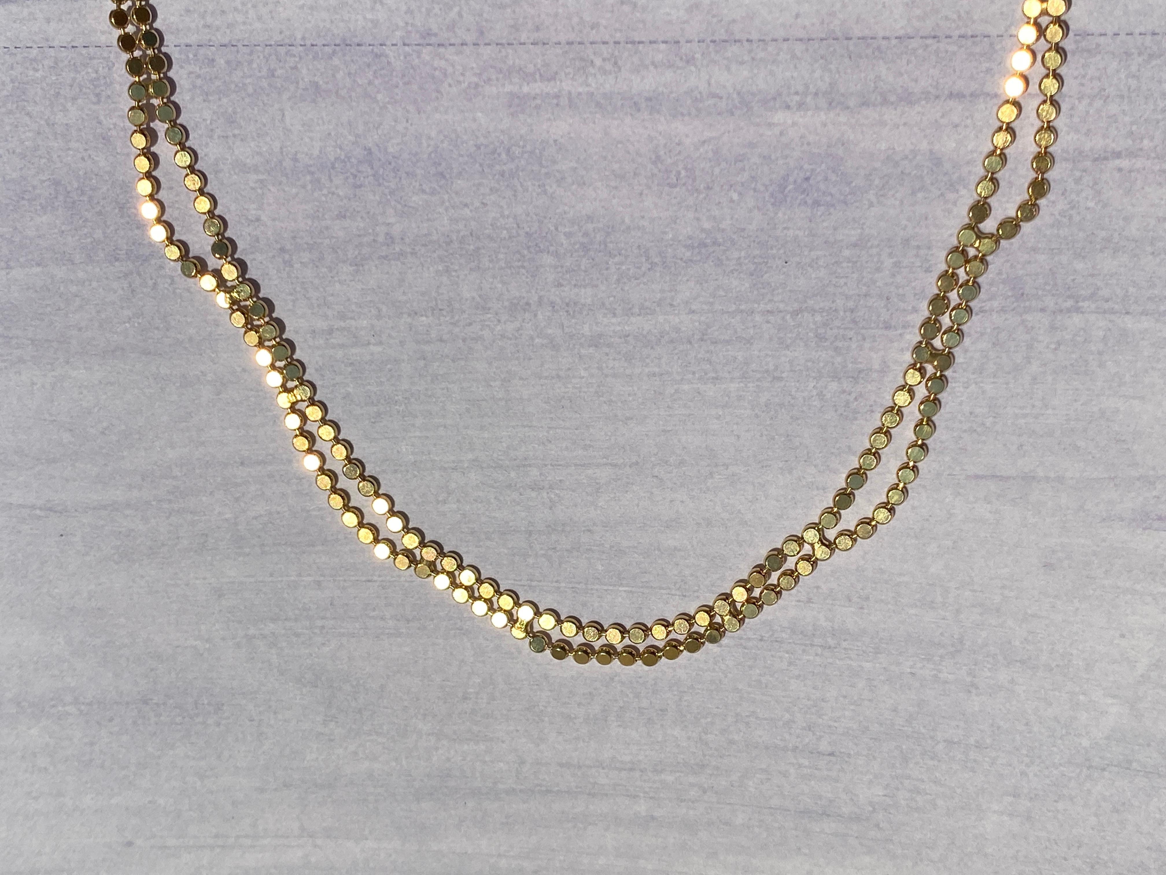 Sterling Silver Gold Plated Minimal Short Wave Round Motif Chain Greek Necklace In New Condition For Sale In Athens, GR