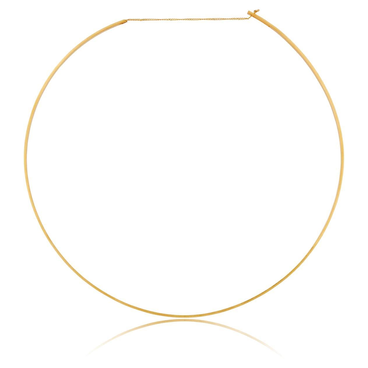 Sterling Silver Gold-Plated Single Line Choker Necklace For Sale