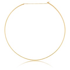 Sterling Silver Gold-Plated Single Line Choker Necklace
