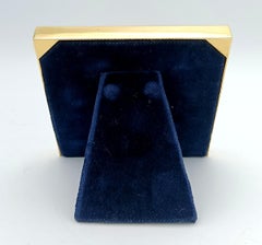 Portafoto quadrato in argento placcato oro con smalto traslucido Salimbeni