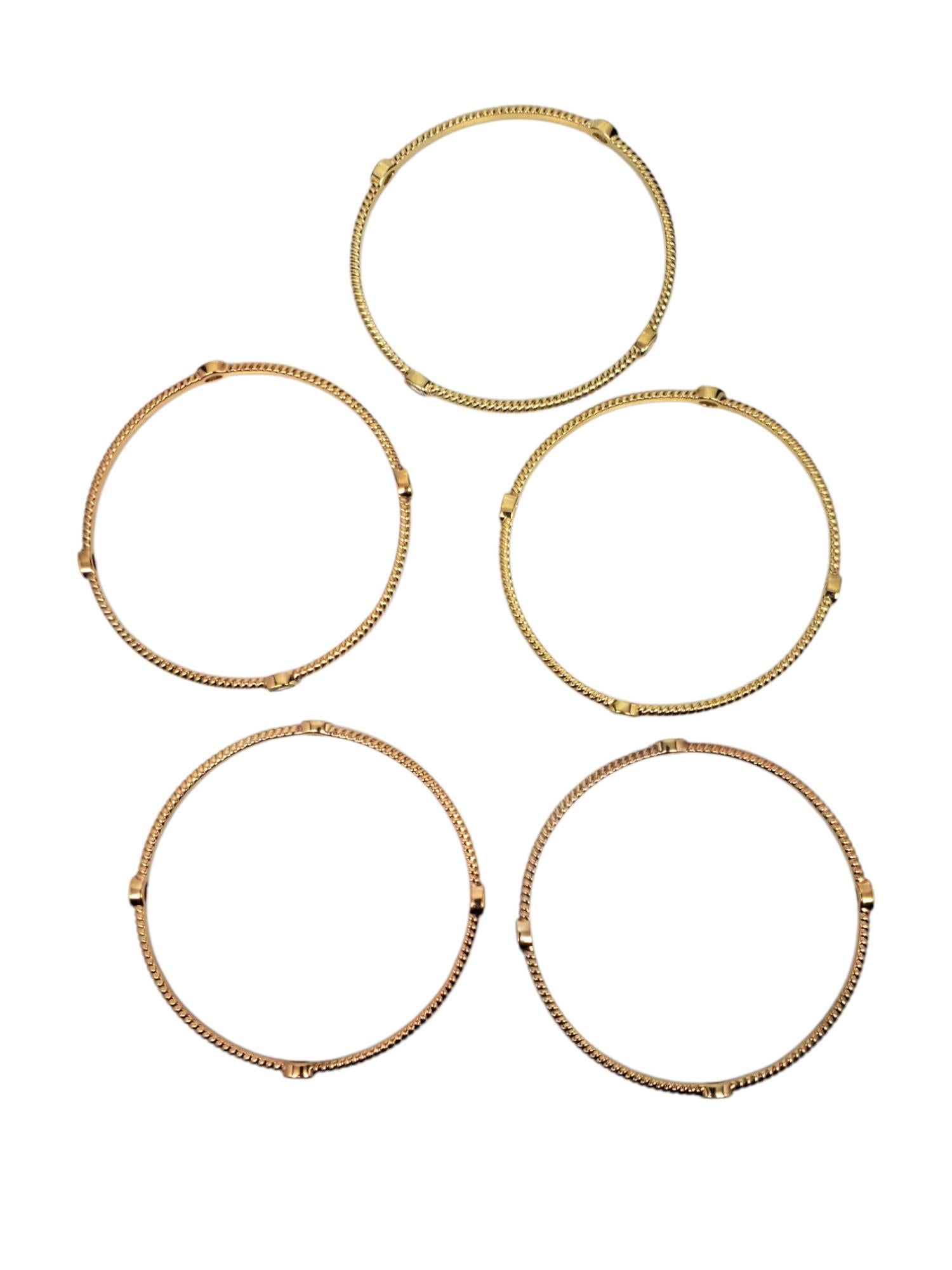 Braccialetti in argento 925 con zirconi cubici, set di 5 braccialetti #21290 in vendita 2