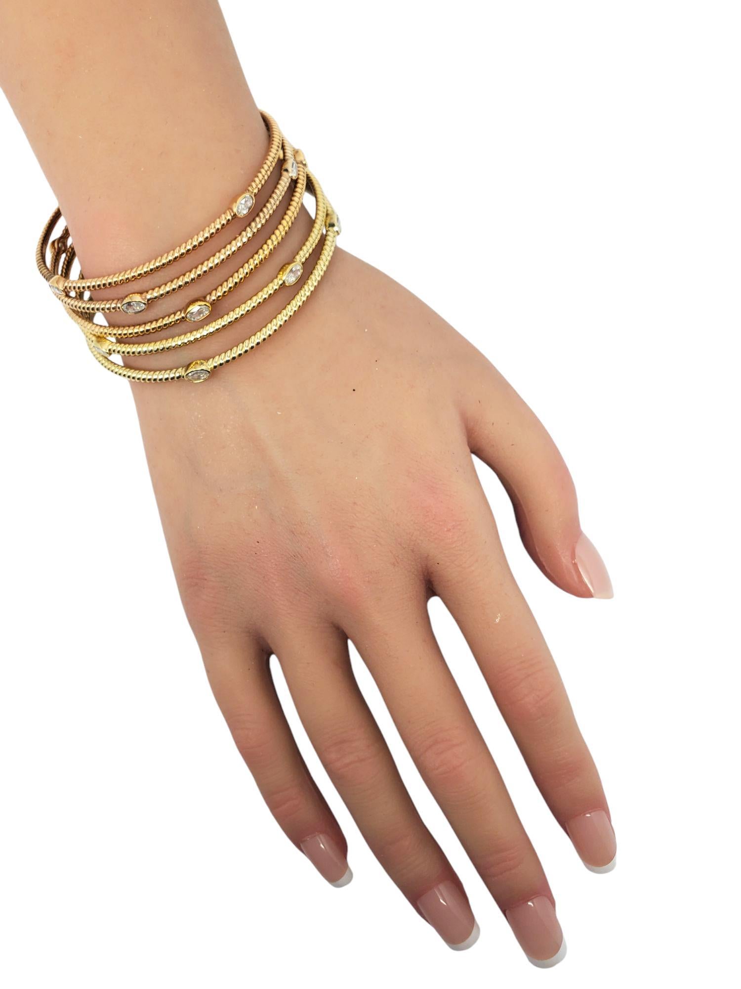 Braccialetti in argento 925 con zirconi cubici, set di 5 braccialetti #21290 in vendita 5
