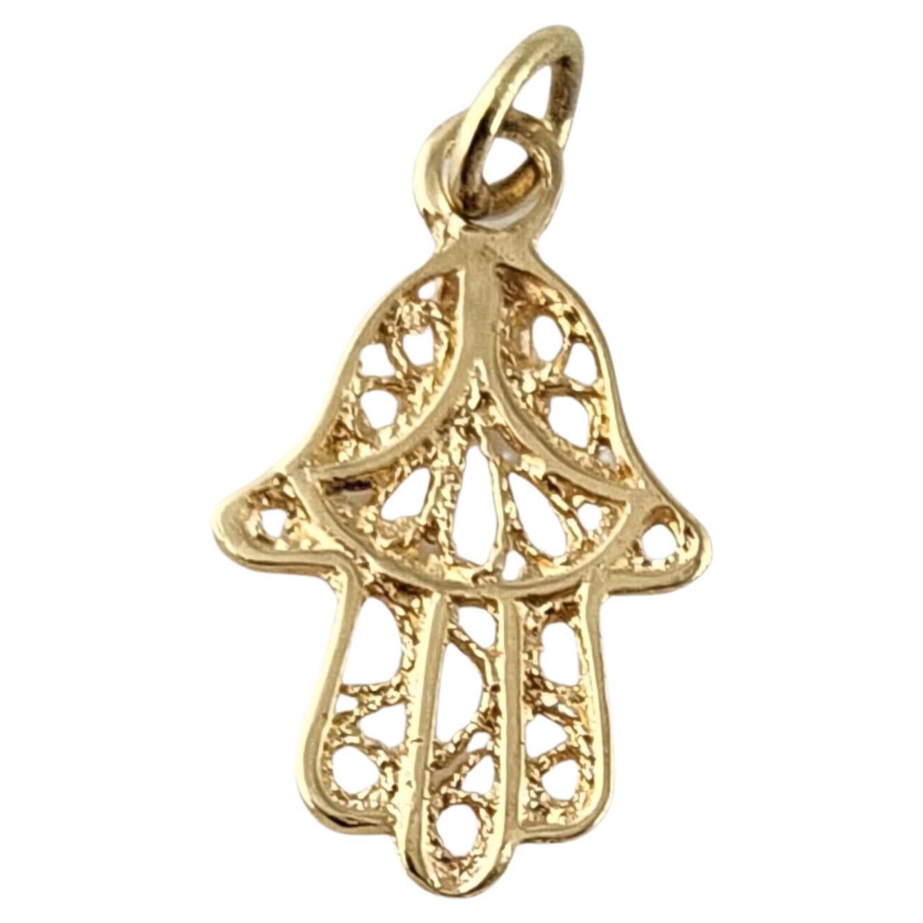 Sterling Silver Gold Toned Hamsa Charm #23679 For Sale