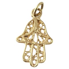 Sterling Silver Gold Toned Hamsa Charm #23679