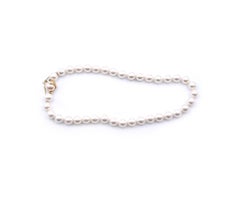 Sterling Silver Gold Vermeil Majorica Pearl Strand Necklace