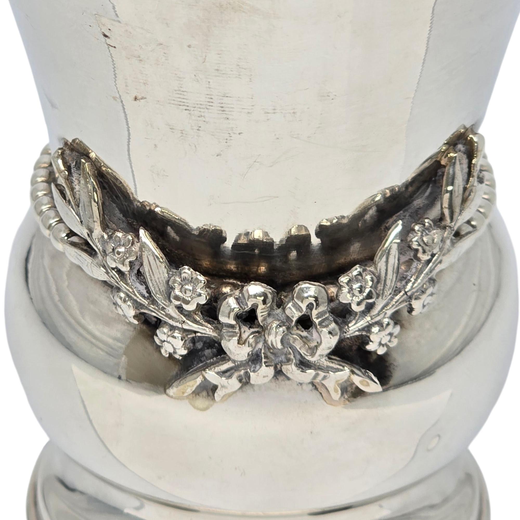 Tazza Kiddush interna in argento sterling e oro #21682 in vendita 3