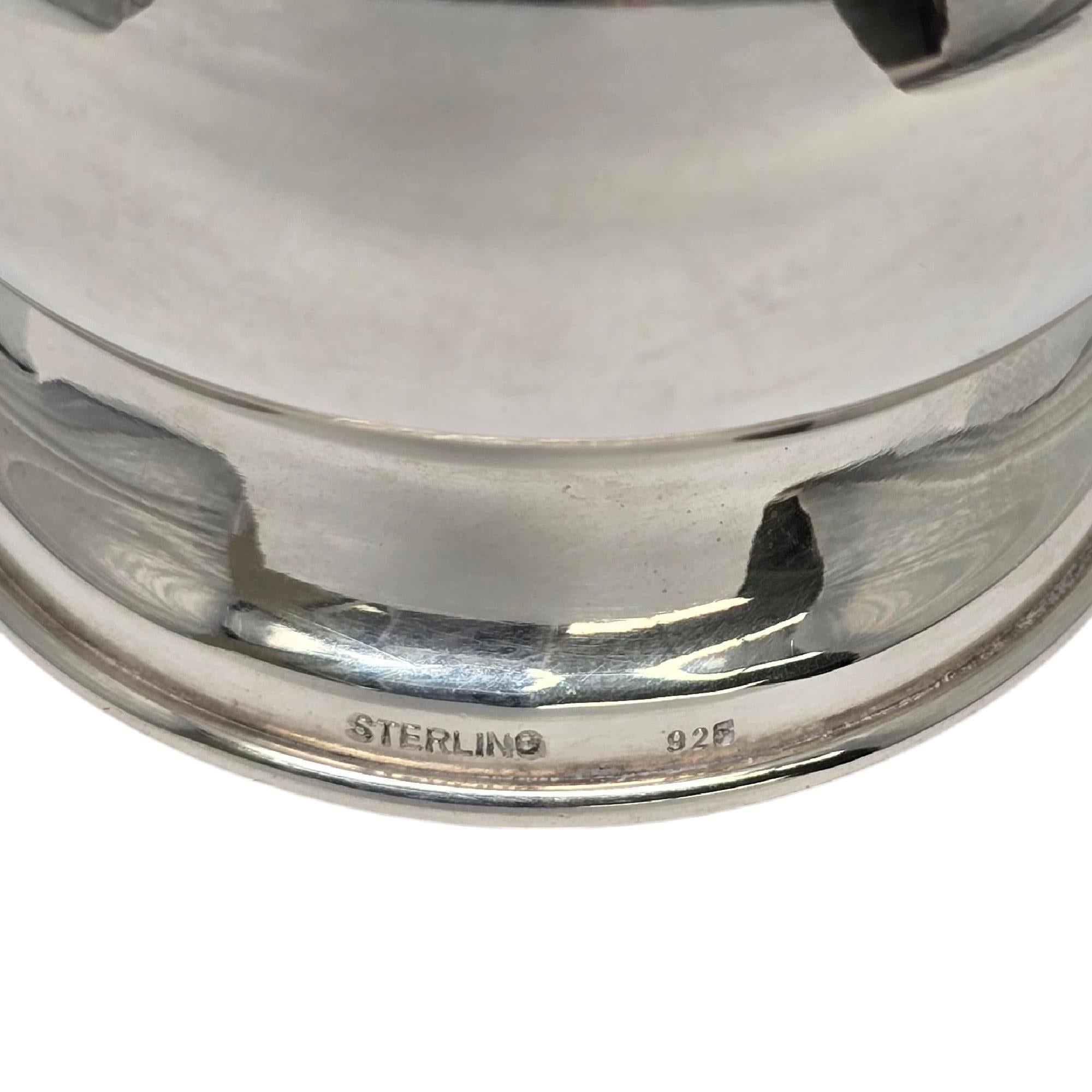 Tazza Kiddush interna in argento sterling e oro #21682 in vendita 4
