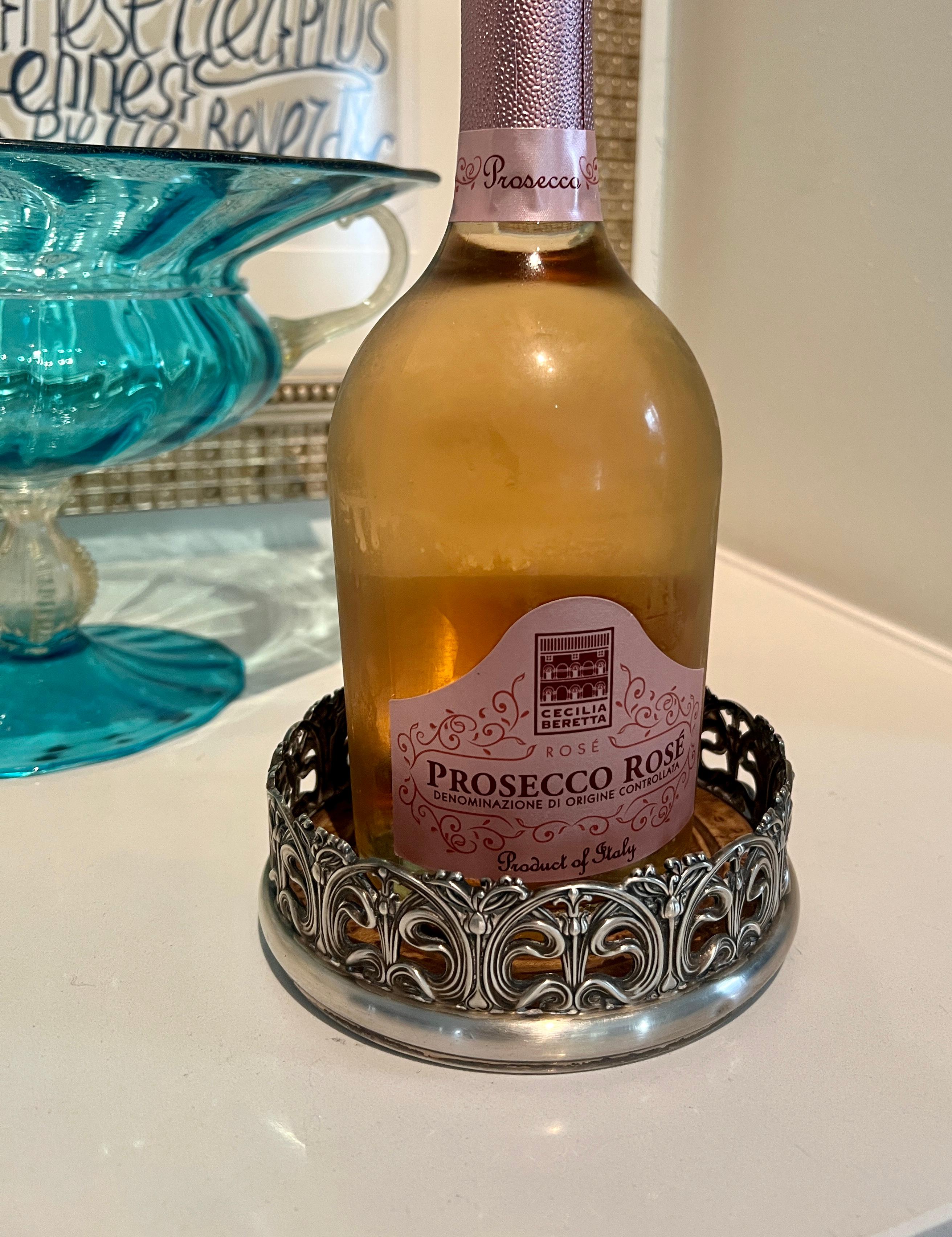 Sottobicchiere per vino in argento Sterling Gorham Art Nouveau con base in acero in vendita 2