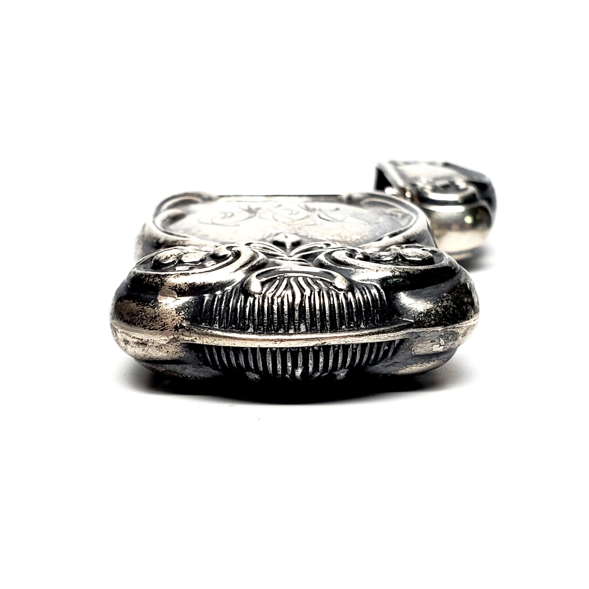 Women's Gorham Silver Match Safe/Vesta Case with Monogram