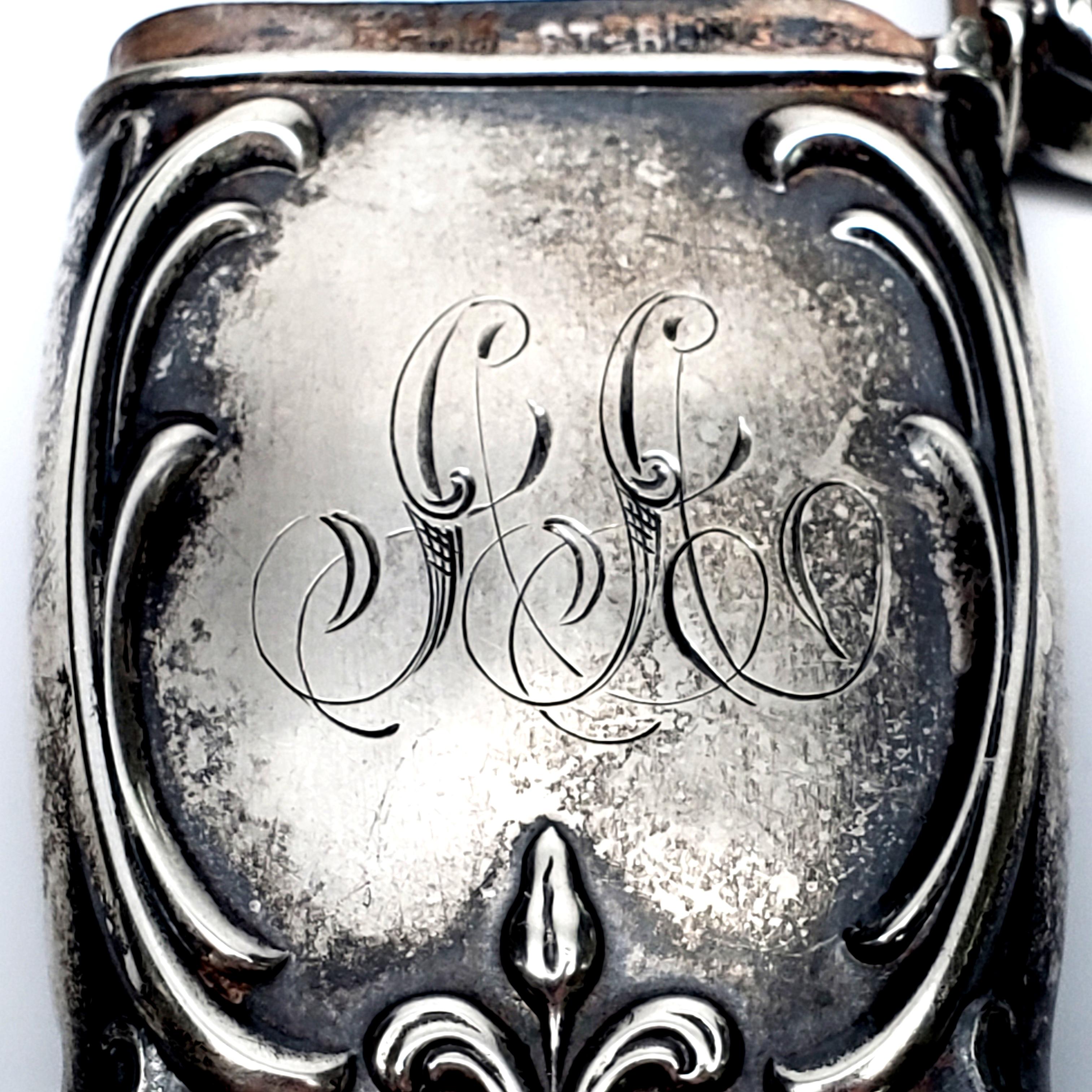 Gorham Silver Match Safe/Vesta Case with Monogram 1