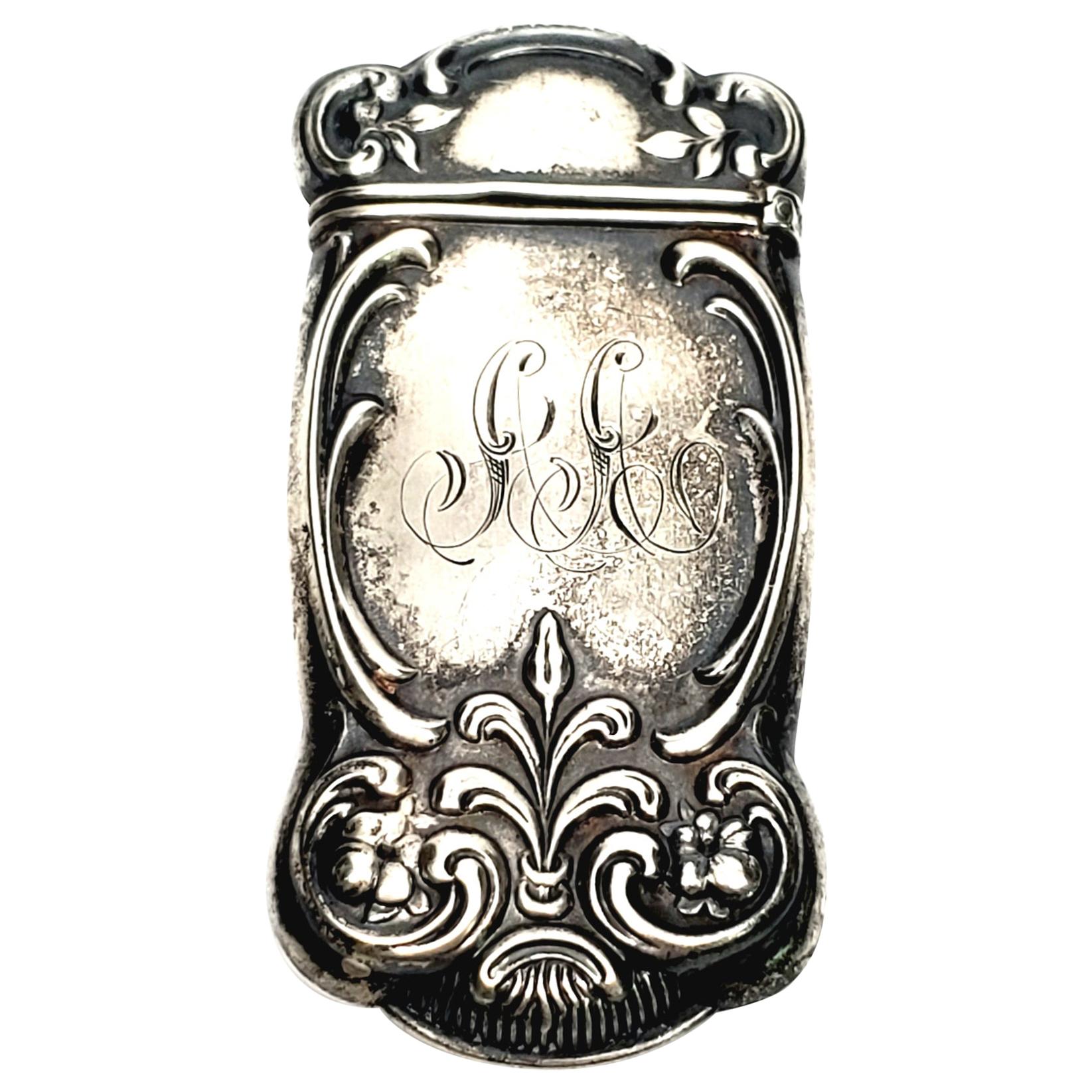Gorham Silver Match Safe/Vesta Case with Monogram
