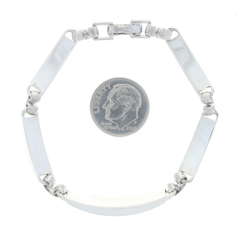 Sterling Silver Graduated Curved Link Bracelet 6 1/2