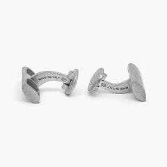 Gemelli Graffiato in argento sterling