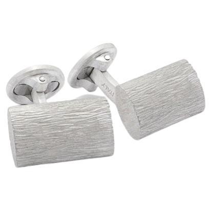 Boutons de manchette Graffiato argent sterling en vente