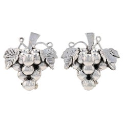 Clous d'oreilles grappe de raisins en argent sterling 925, Mexique