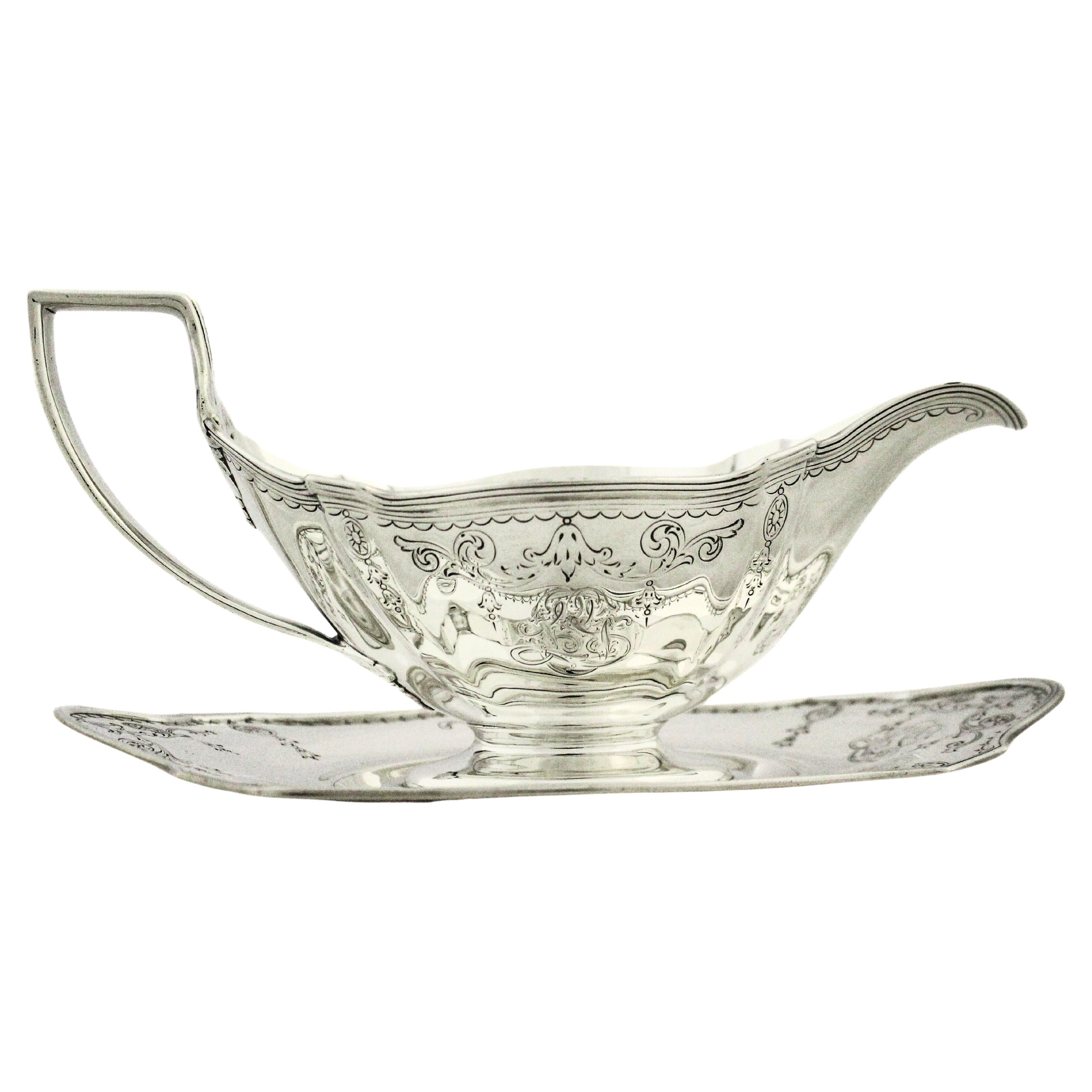 Sterling Silver Gravy Boat 
Tray