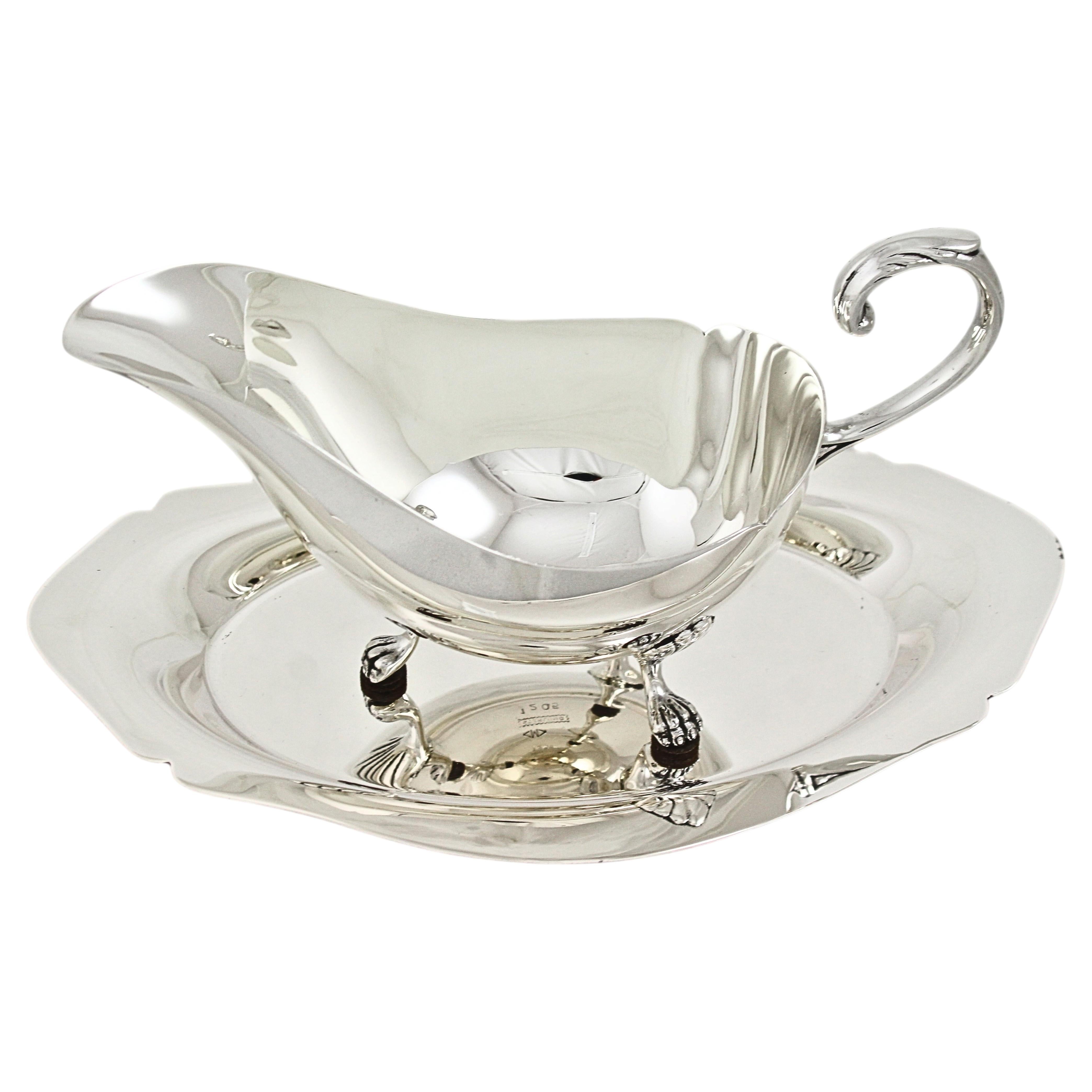 Sterling Silver Gravy Boat & Tray