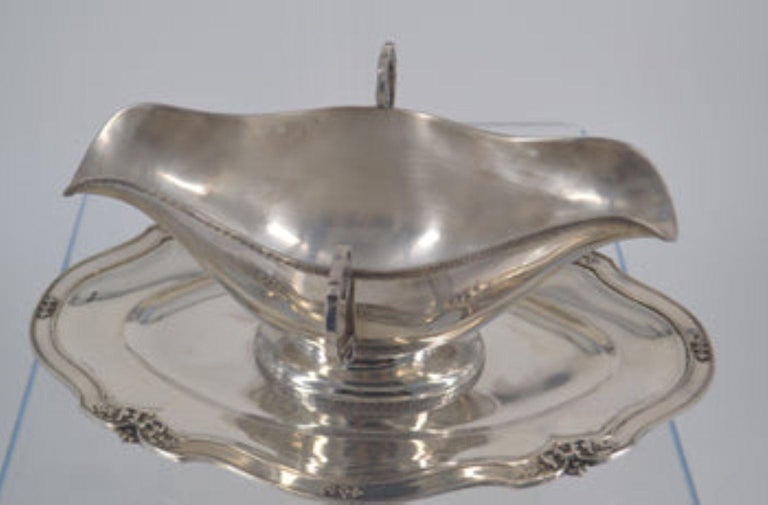 French Provincial Sterling Silver Gravy/Sauce Boat For Sale