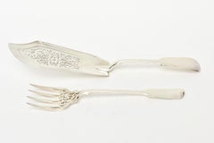 Sterling Silver Hallmarked Fish Server Set Vintage