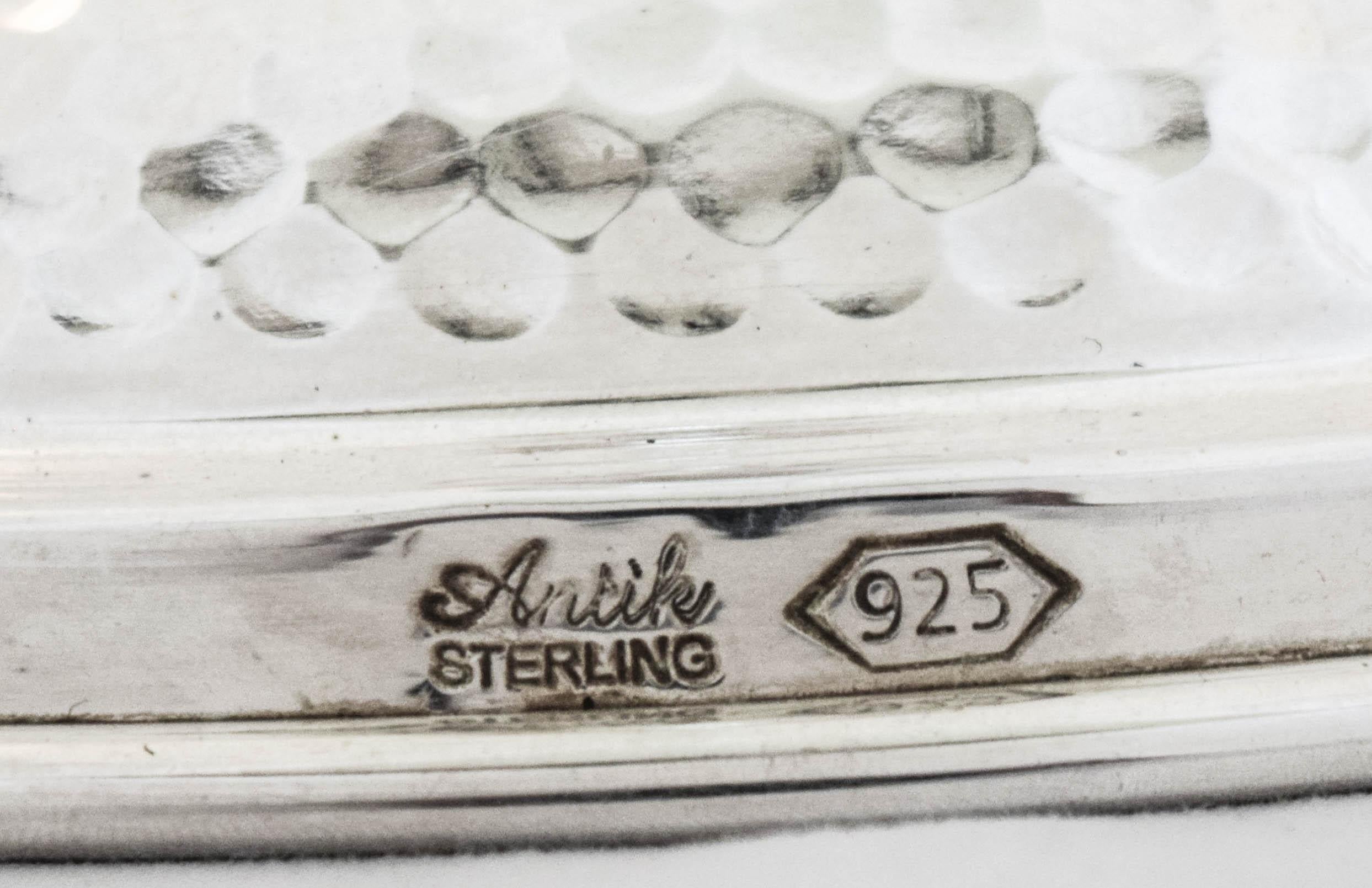 Sterling Silber gehämmert Kerzenständer im Angebot 1