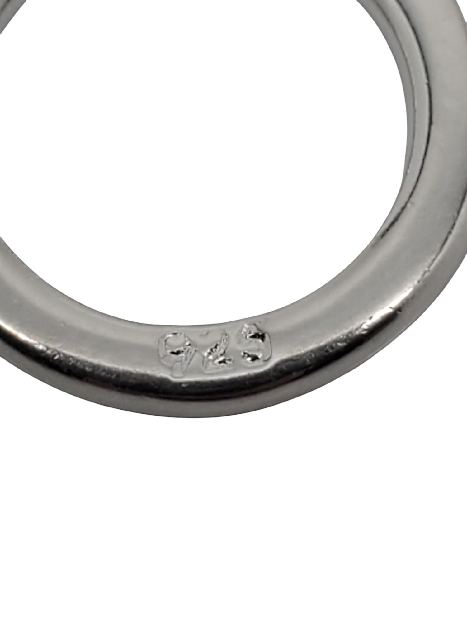 Bracelet à maillons circulaire martelé en argent sterling #20717 en vente 4