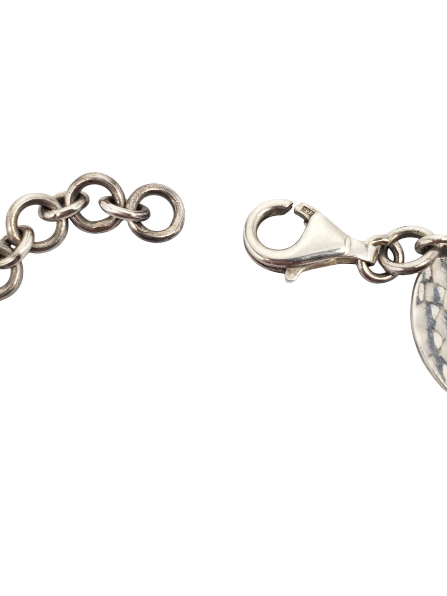 Collier circulaire martelé en argent sterling n° 20784 en vente 2