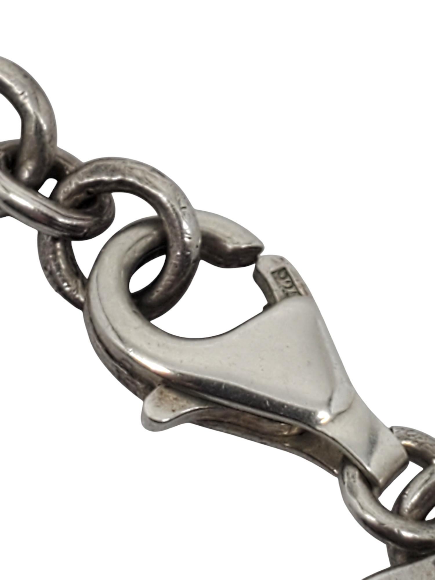 Collier circulaire martelé en argent sterling n° 20784 en vente 3