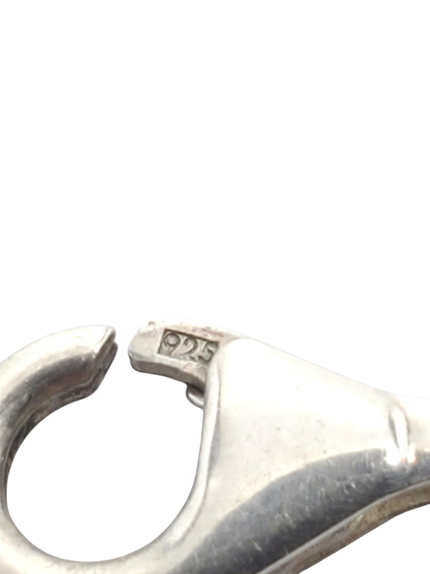Collier circulaire martelé en argent sterling n° 20784 en vente 4