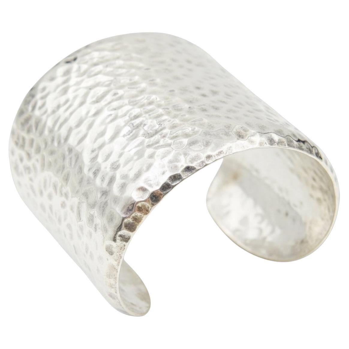 Sterling Silver Hammered Cuff Bracelet