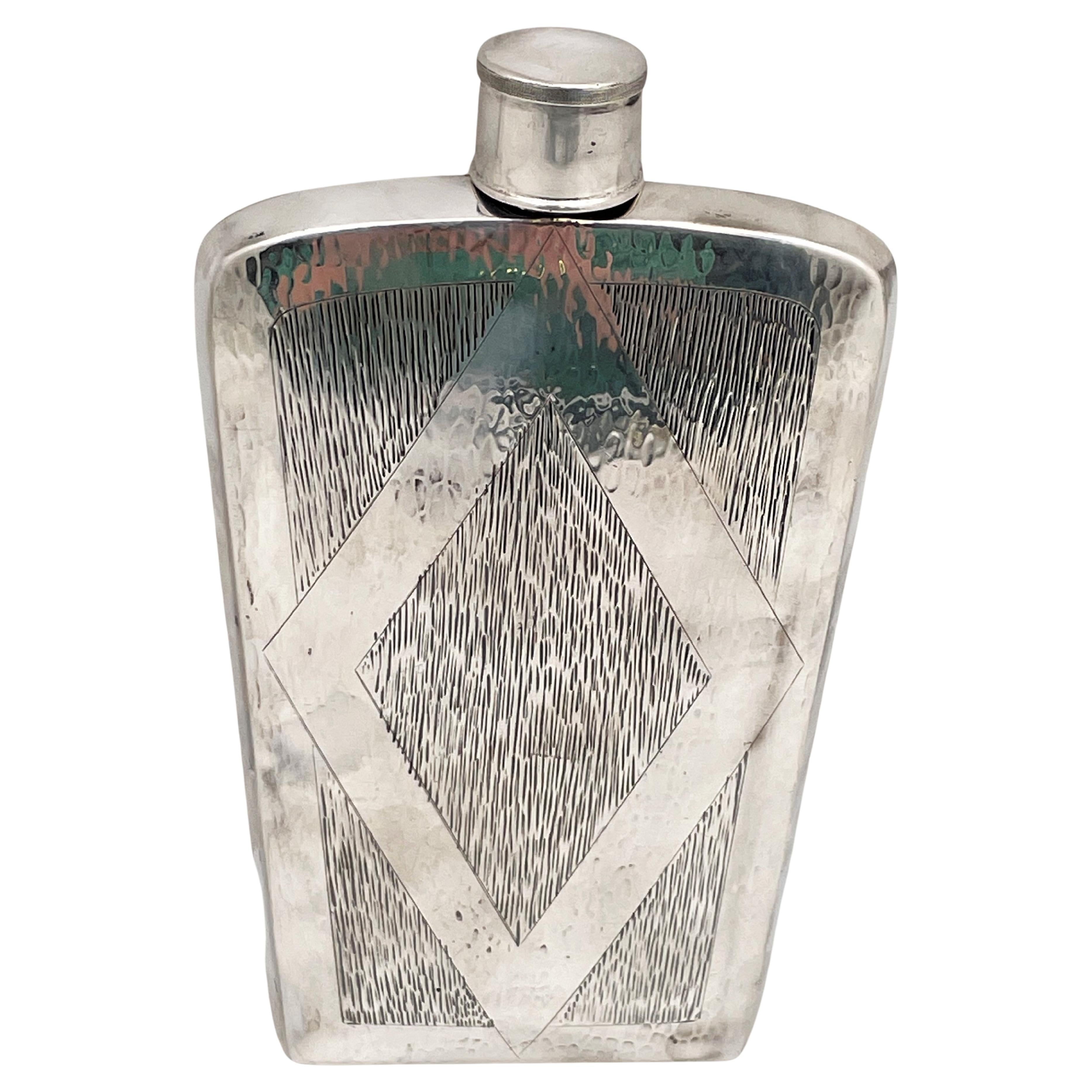 Vintage German Hammered Flask, circa 1950 For Sale at 1stDibs german