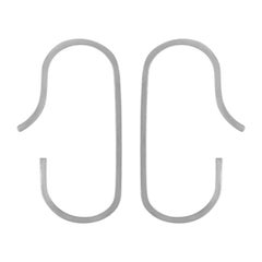 Sterling Silver hammered Line paperclip Earrings