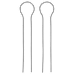 Sterling Silver hammered Line Swing Earrings