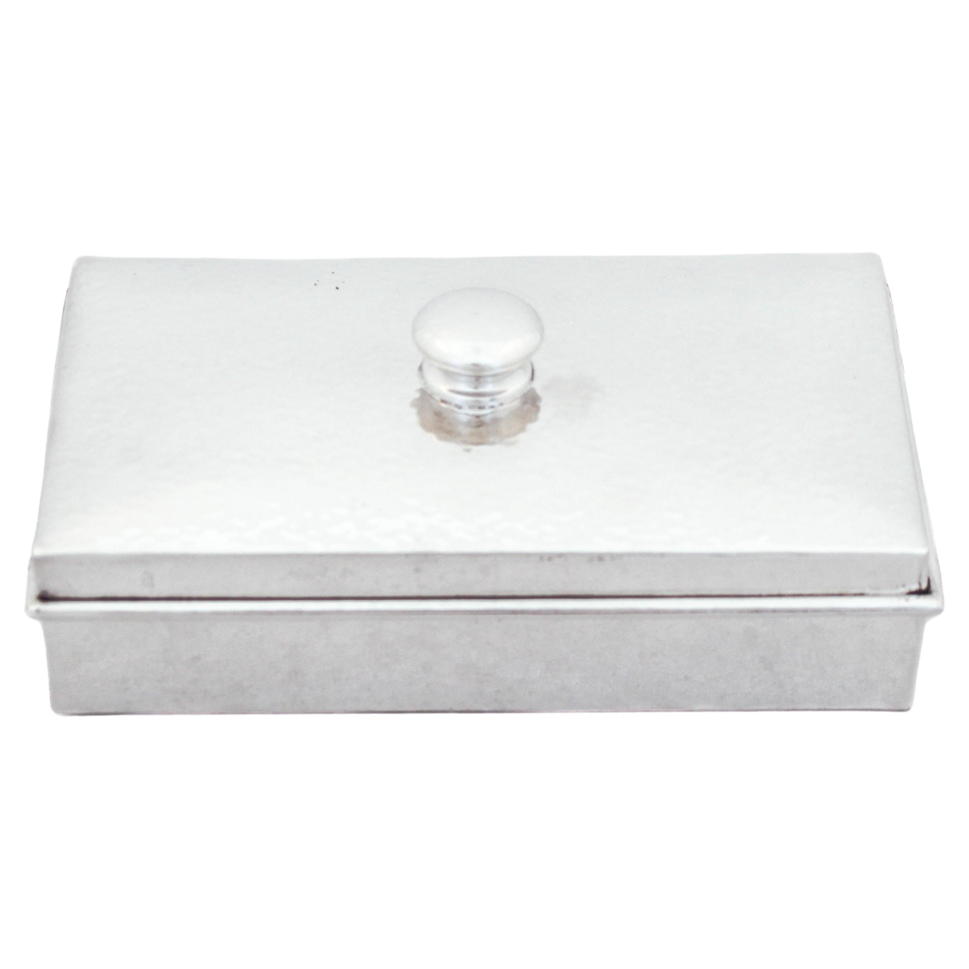Sterling Silver Hammered Men’s Box For Sale