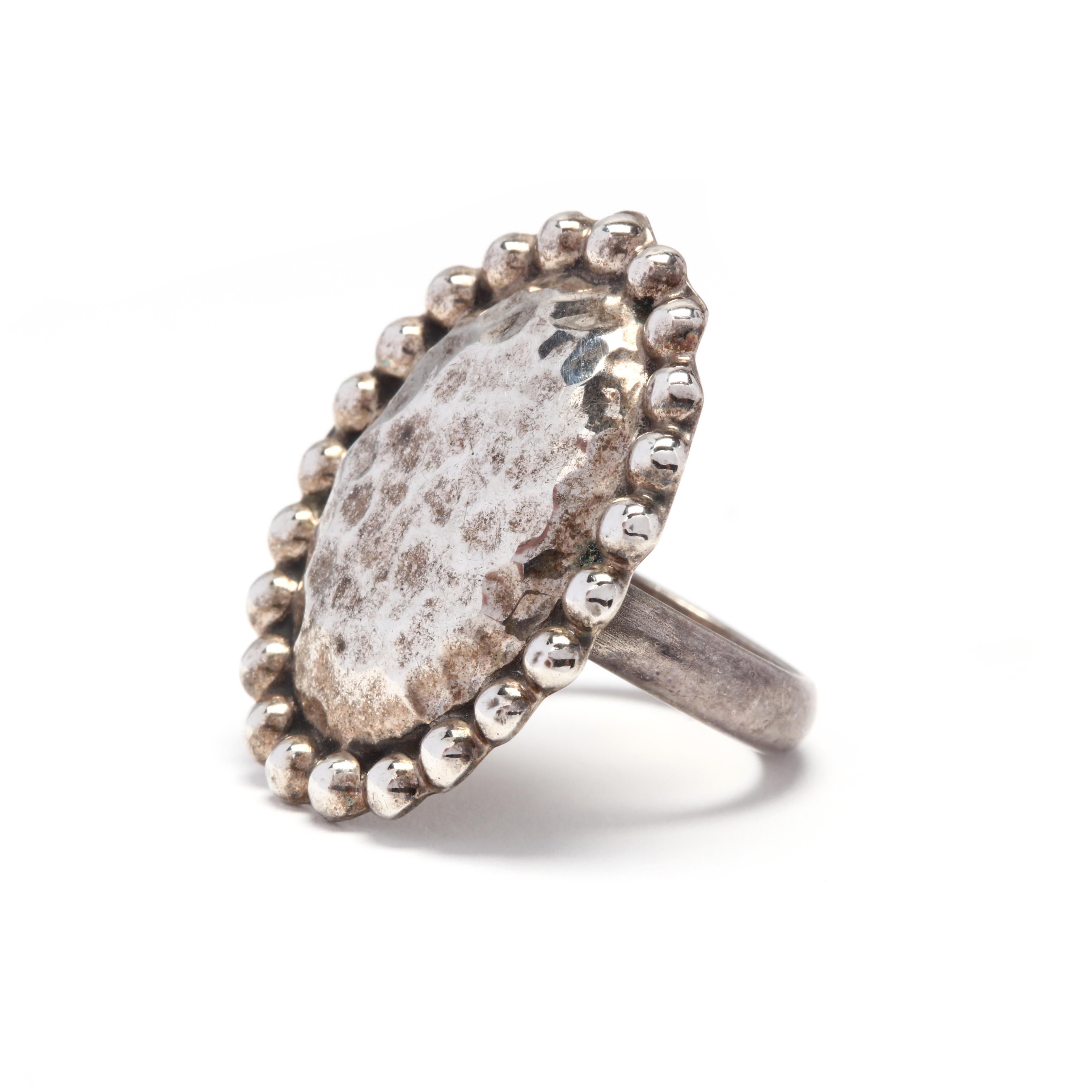 hammered statement rings