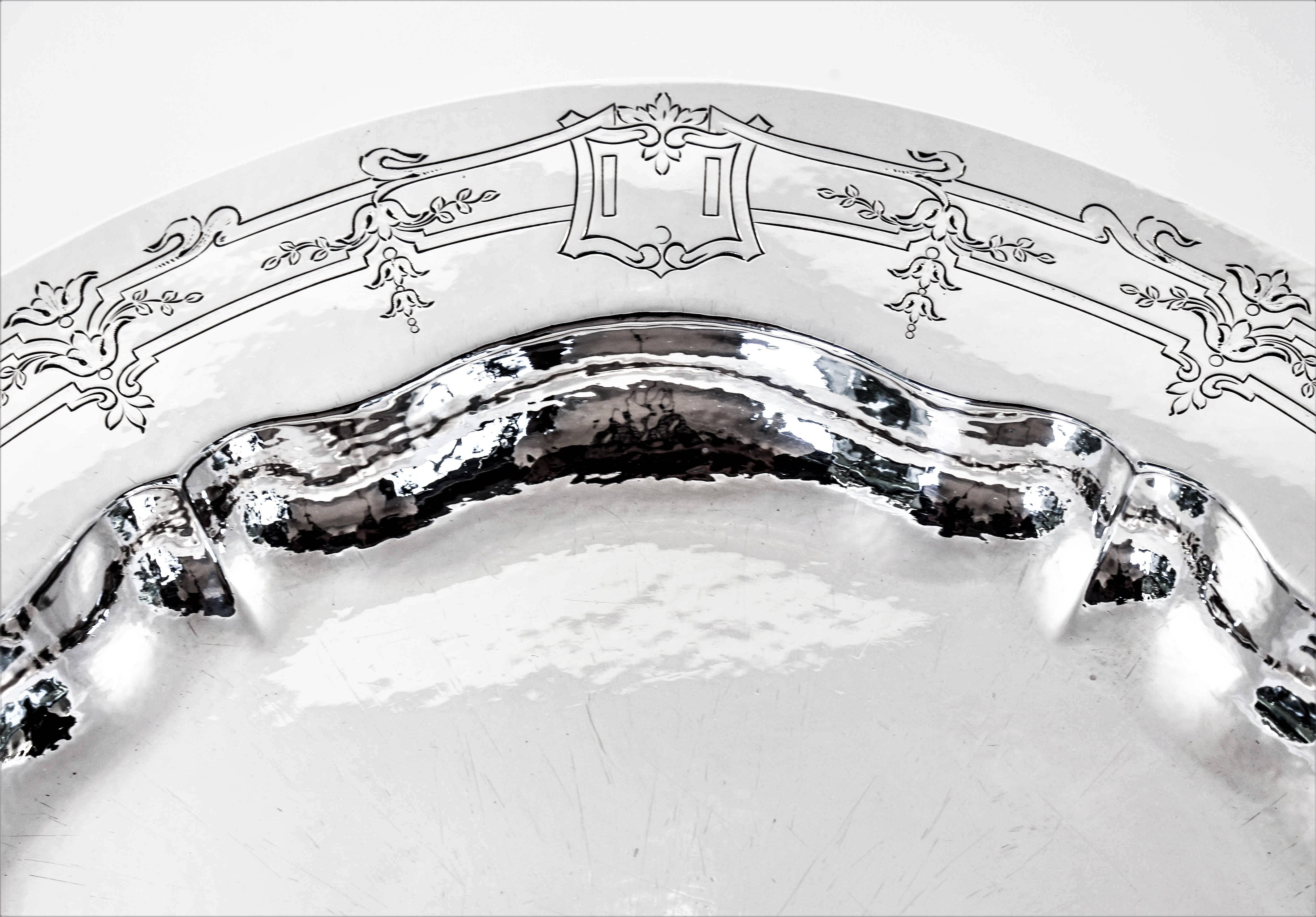 American Sterling Silver Hammered Tray