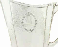 Sterling Silver Hammered Water Pitcher