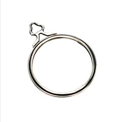 Sterling Silver Hand Pocket Mirror with Monogram