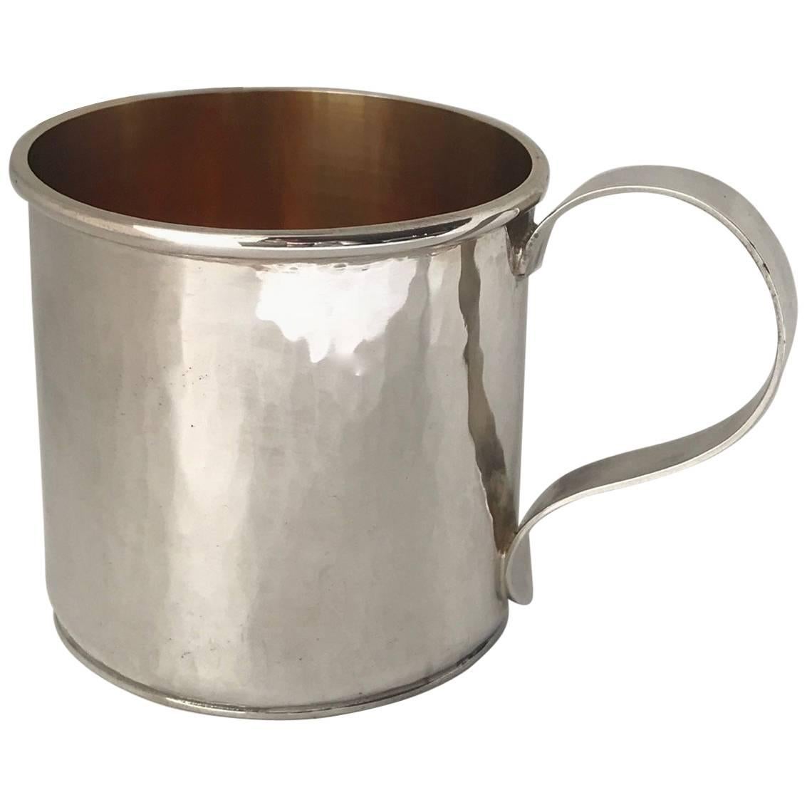 Sterling Silver Hand-Wrought Baby/Youth Cup For Sale