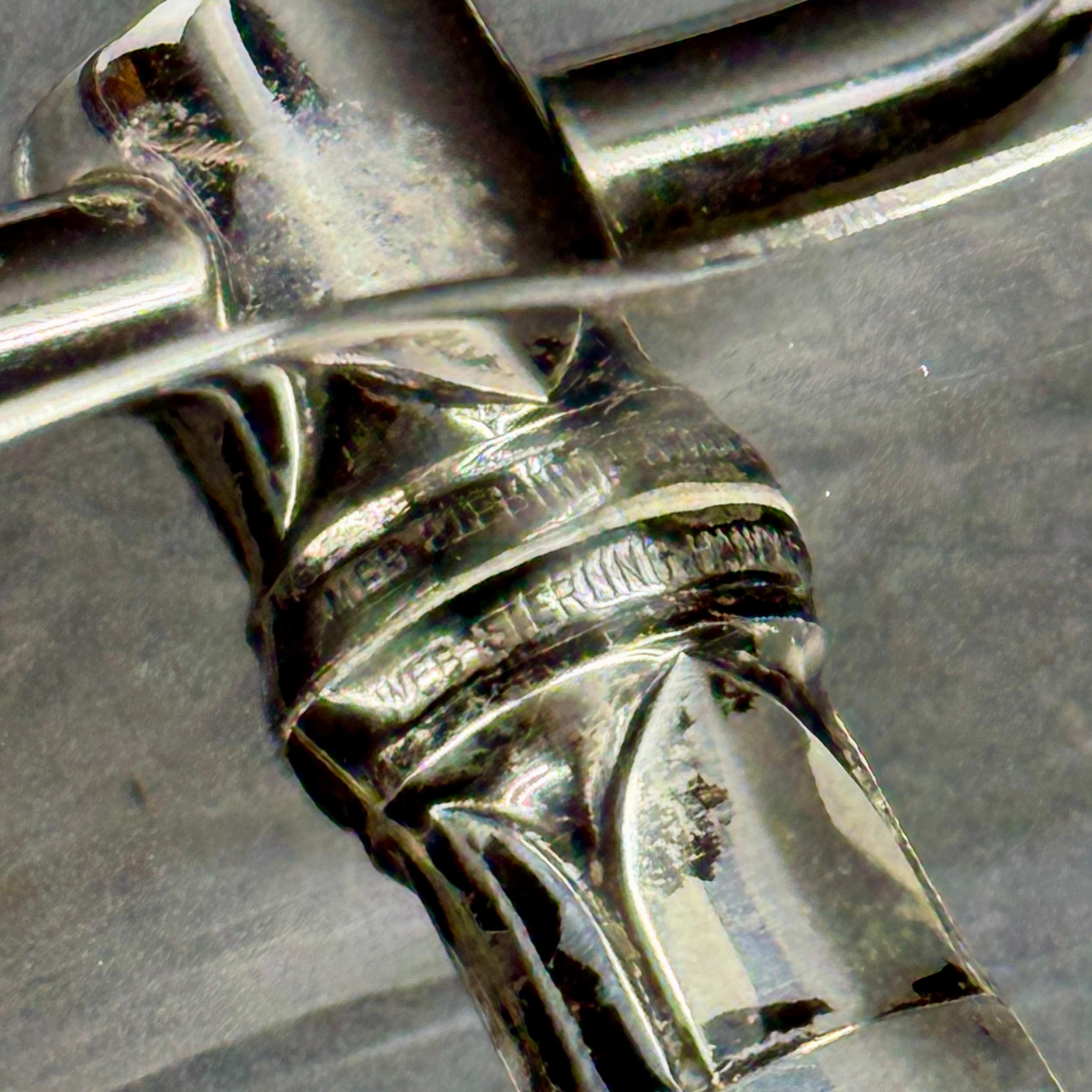 Sterling Silver Handled Meat Serving Fork Holder 3