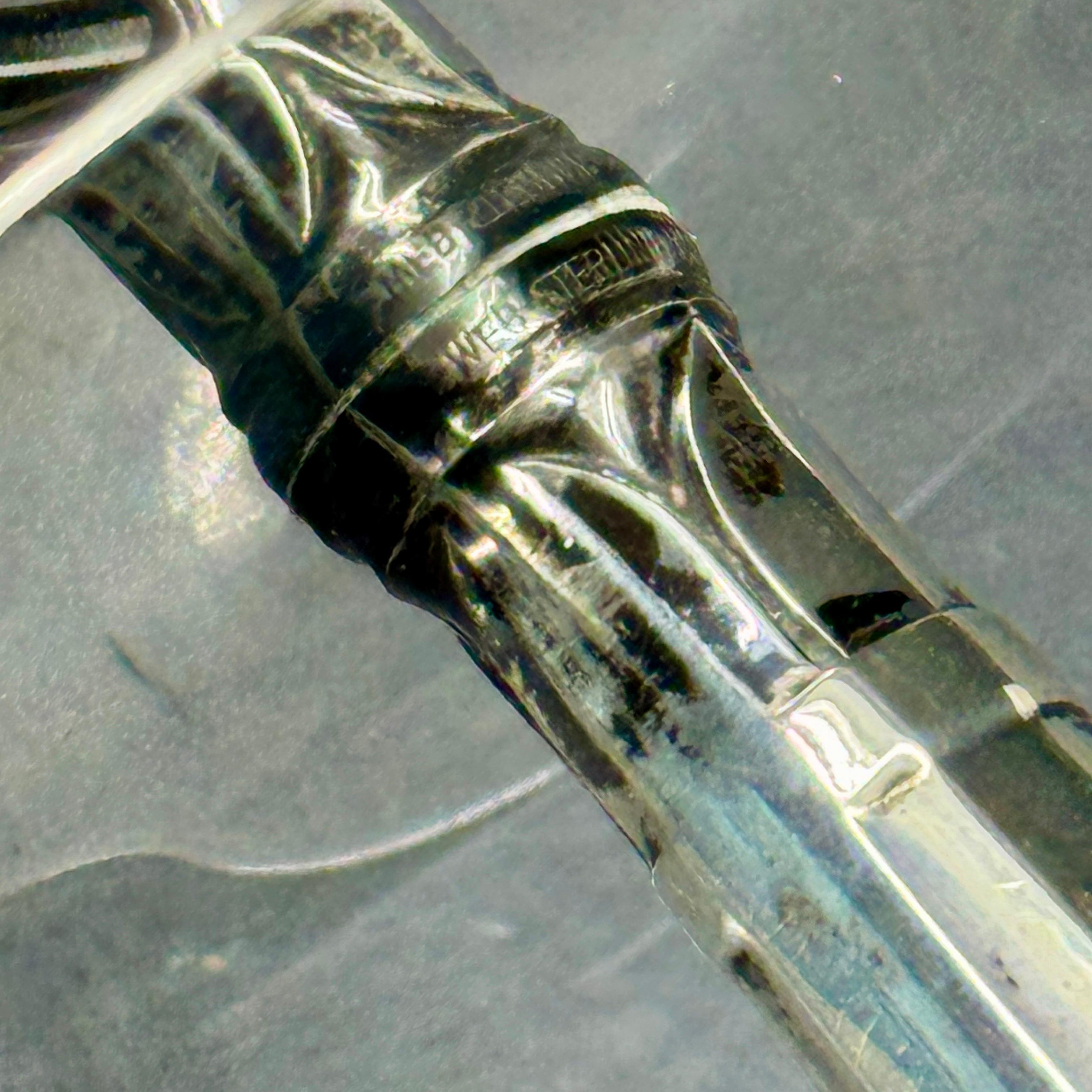 Sterling Silver Handled Meat Serving Fork Holder 6