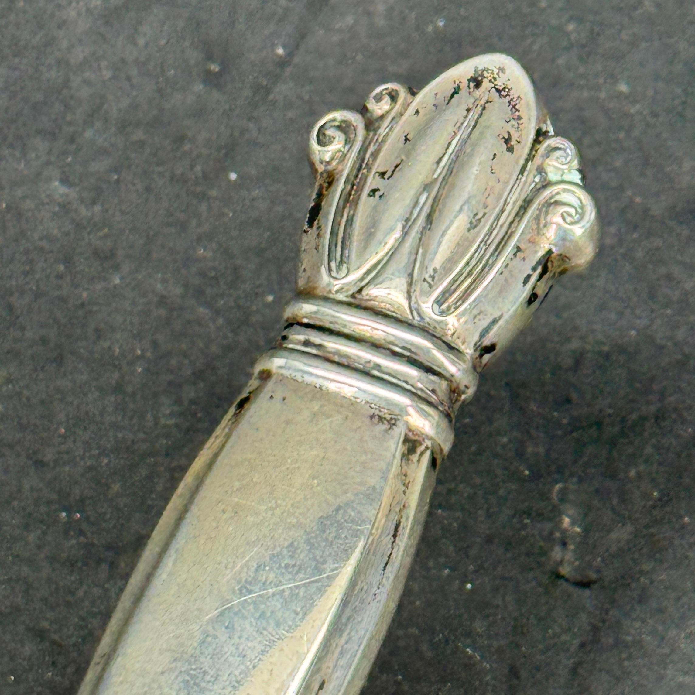Sterling Silver Handled Meat Serving Fork Holder 8