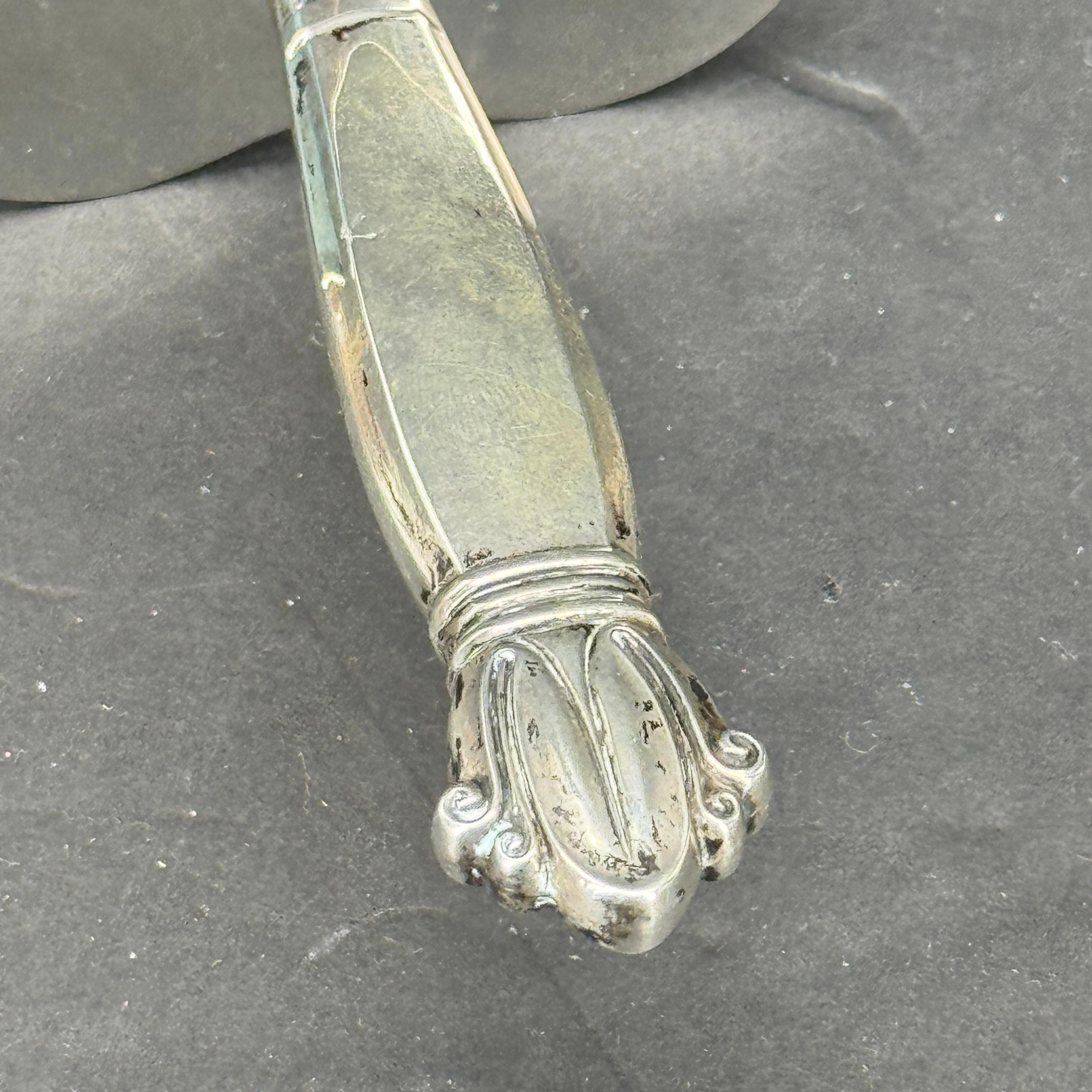 American Sterling Silver Handled Meat Serving Fork Holder