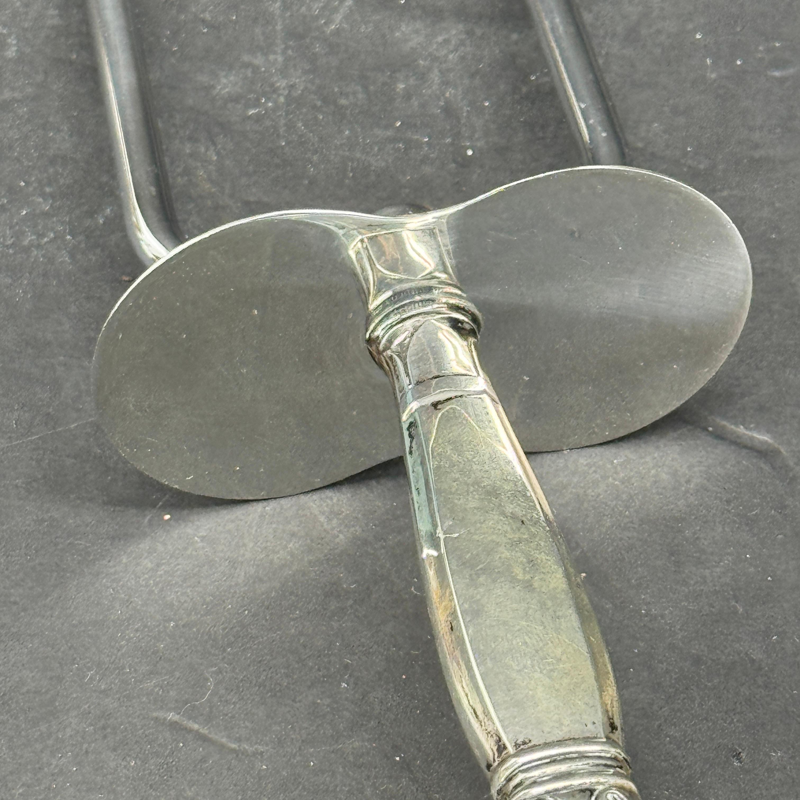 Sterling Silver Handled Meat Serving Fork Holder 2
