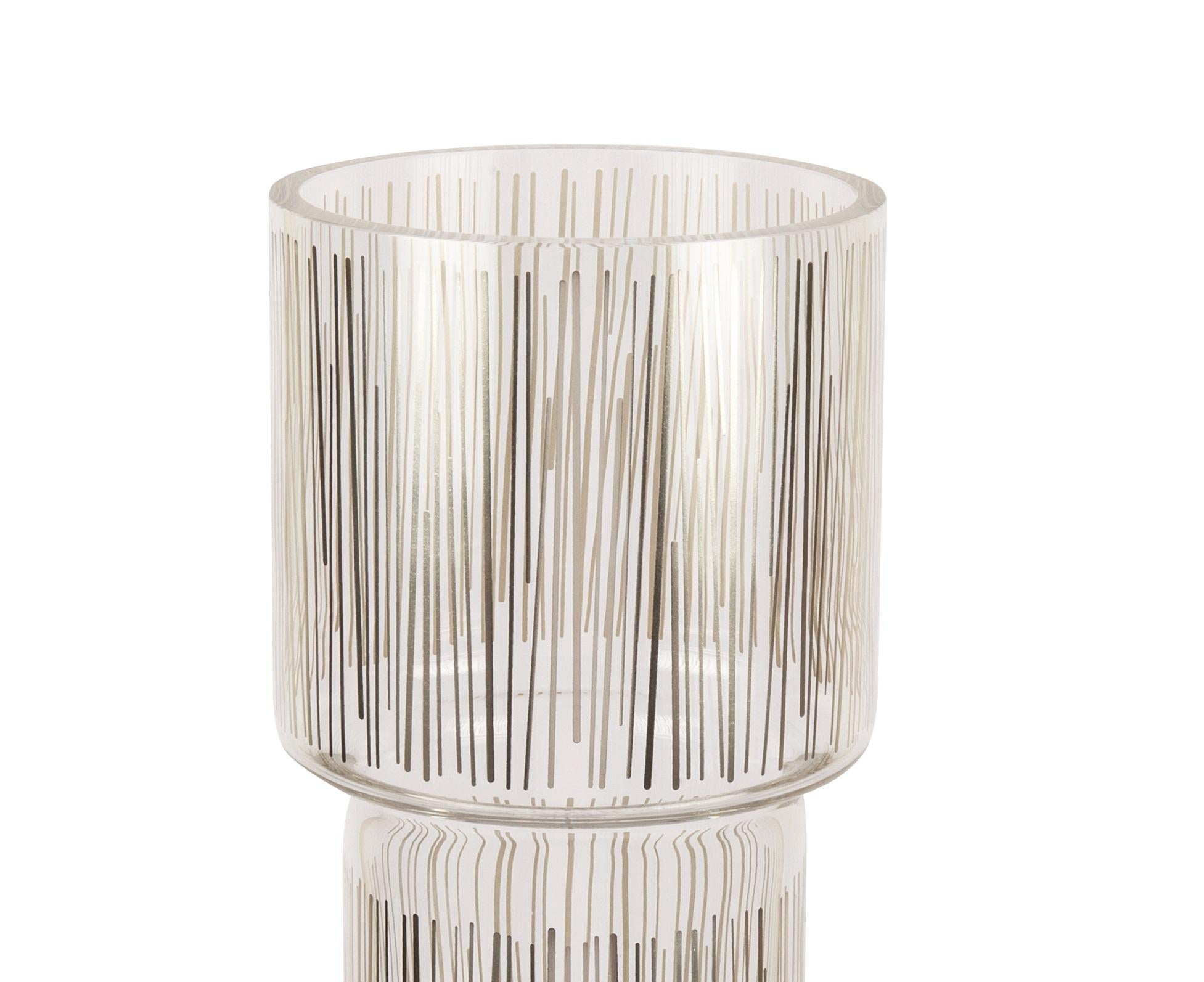 Sterling Silver Handmade Italian Vase Design by Barbara Forni In Good Condition For Sale In Poggibonsi, SI
