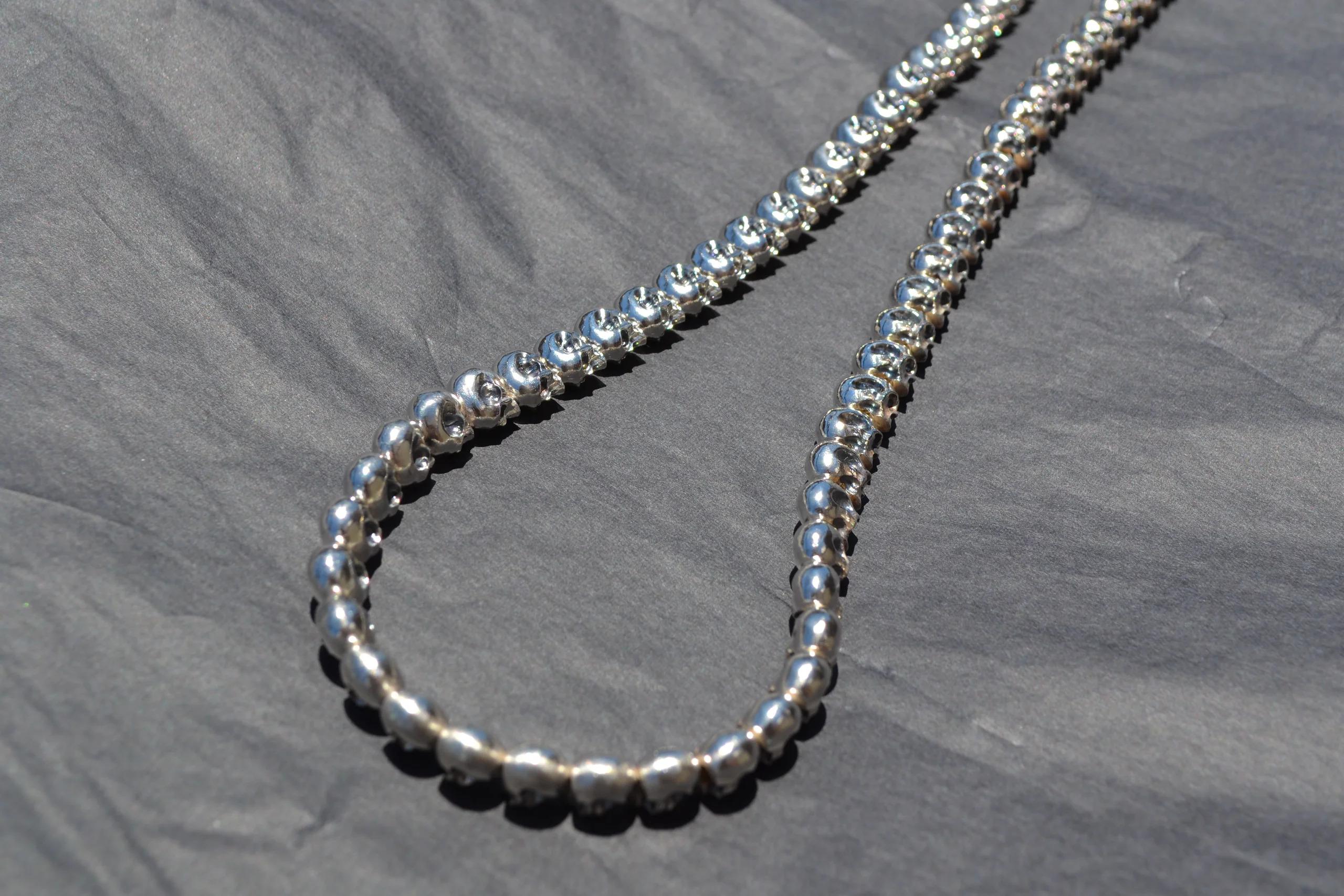 da uomo o donna Portachiavi con teschio in argento A Link in vendita